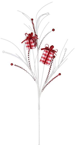 XS108239 32"L Gift Box Spray Red/White