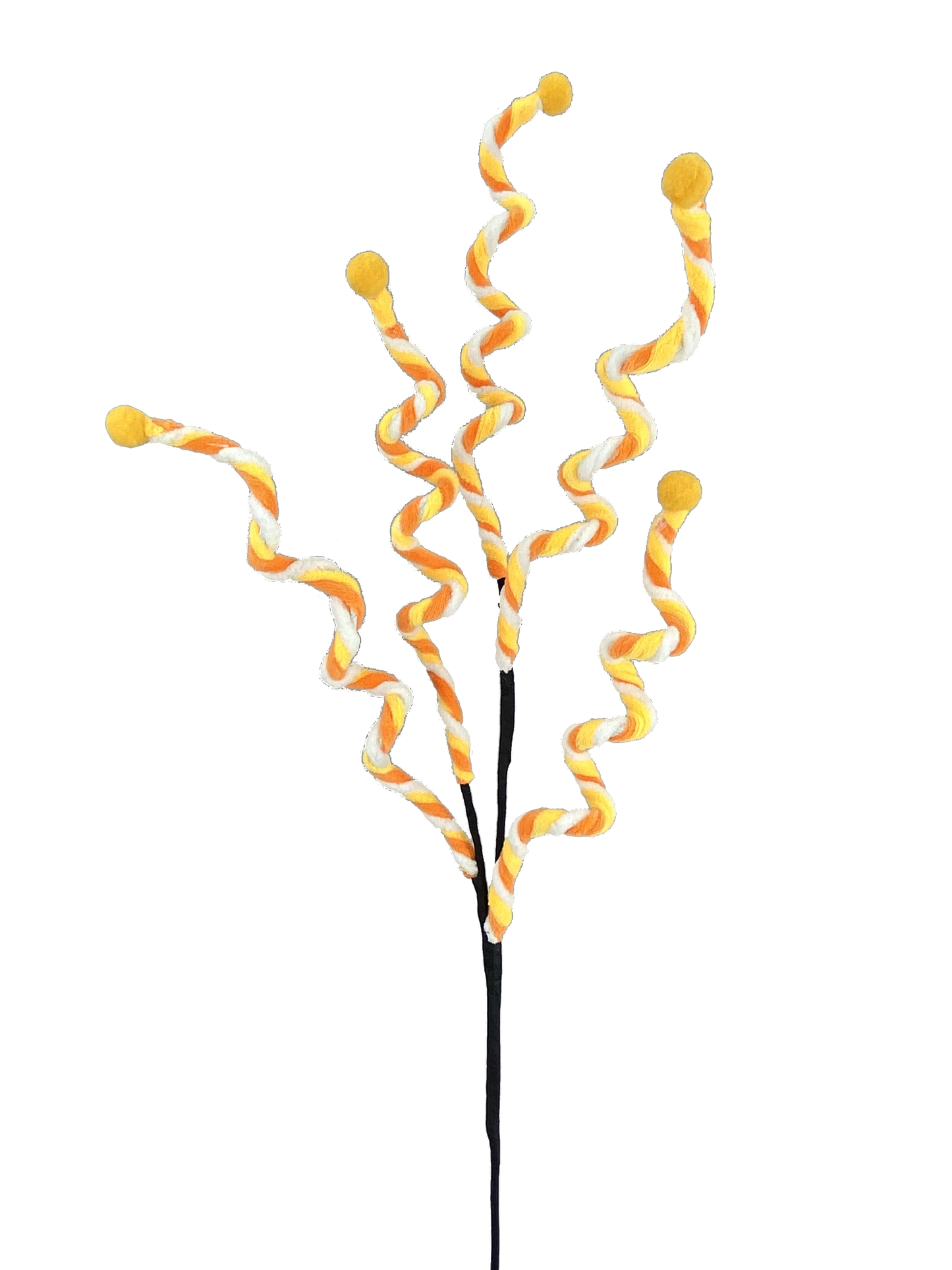 56887YWORWT 30" Chenille Curly Spray X5 Yellow/Orange/White