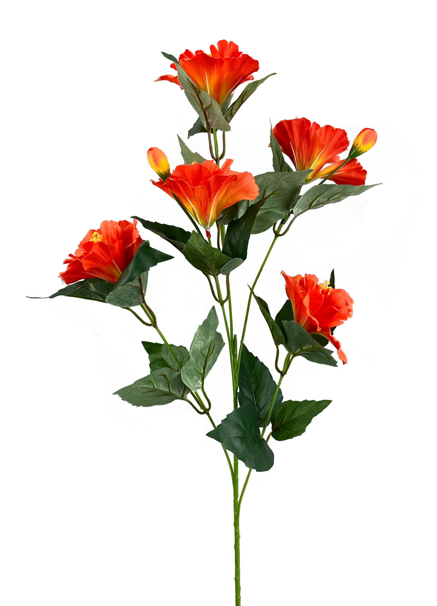 63339OR 28" Hibiscus SprayX5 Orange