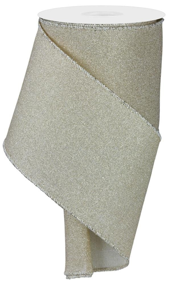 RGE1382YH 4" x 10yd Fine Glitter On Royal Light Gold