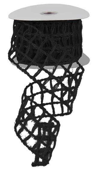 RW580402 2.5" x 10yd Jute Netting Black
