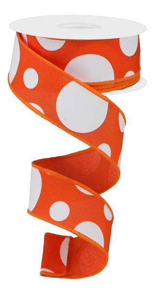 RGB114720 1.5" x 10yd Giant Three Size Dot/Pg Dark Orange/White