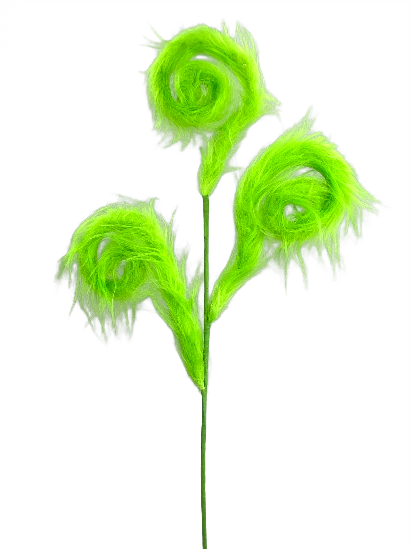 85189GN 30"H Furry Spiral Spray Green