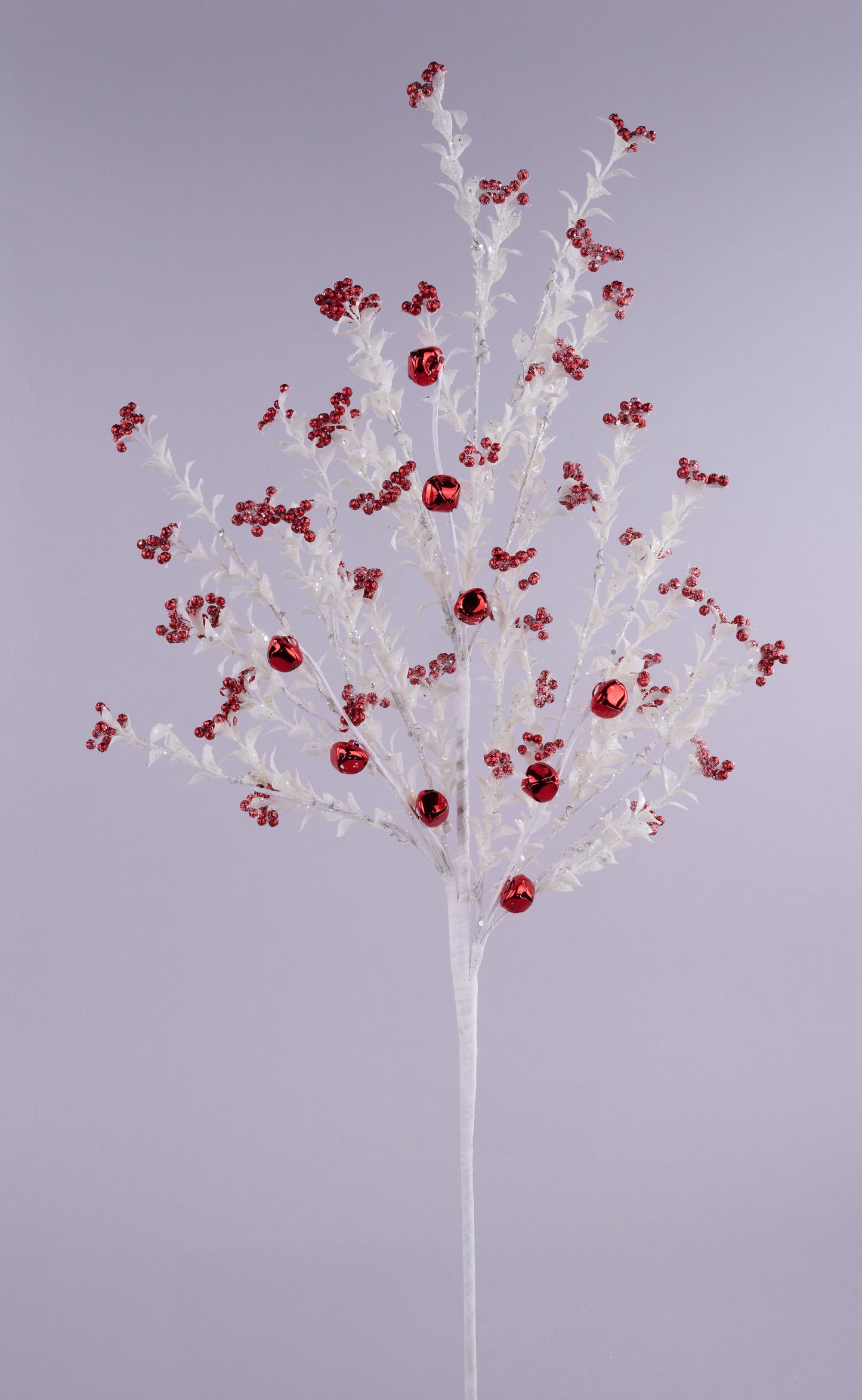 XX881659 28"L Jingle Bell/Berry/Mini Leaf Spray White/Red