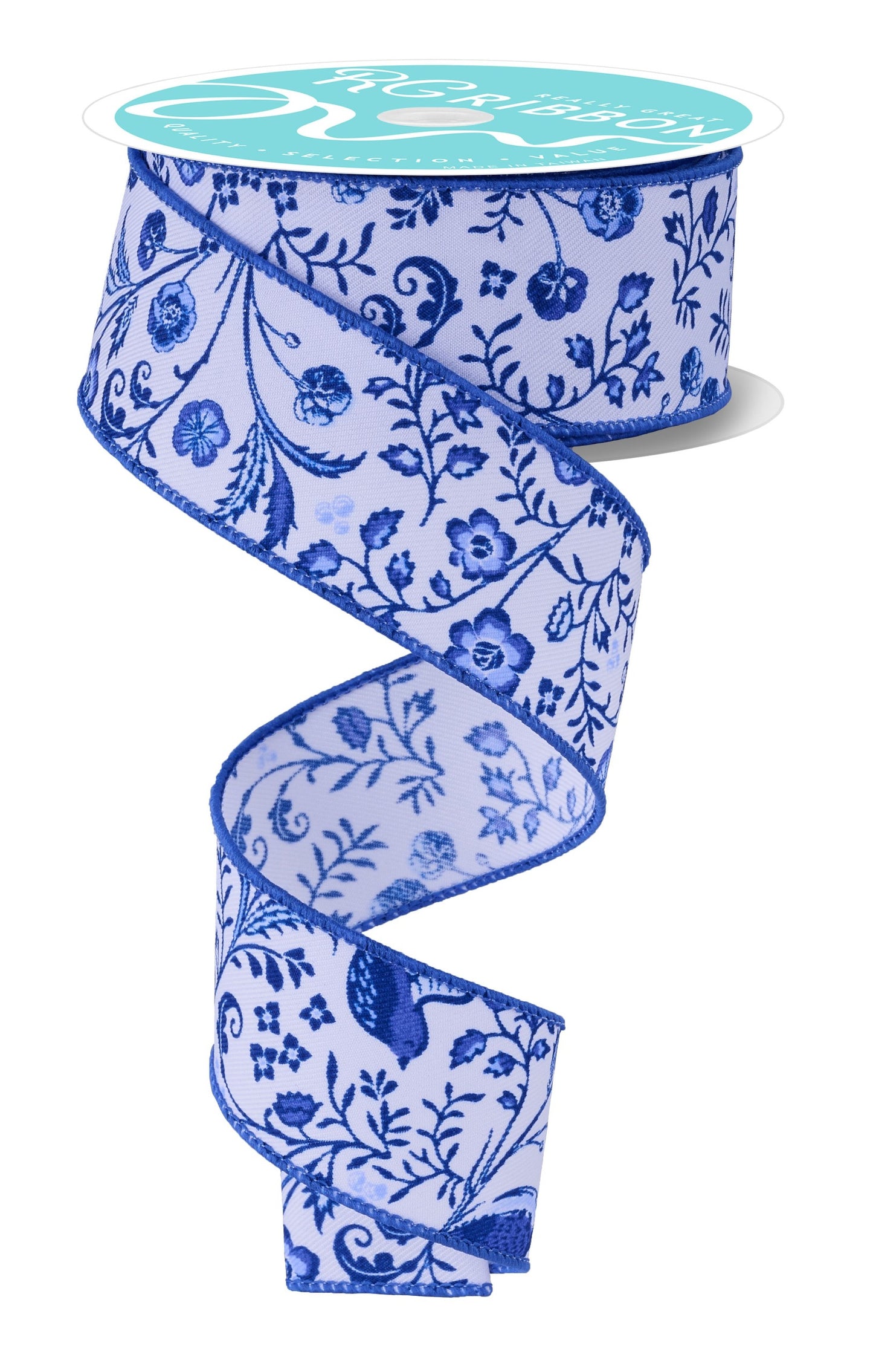 RGF1576WR 1.5" x 10yd Chinoiserie White/Multi Blue