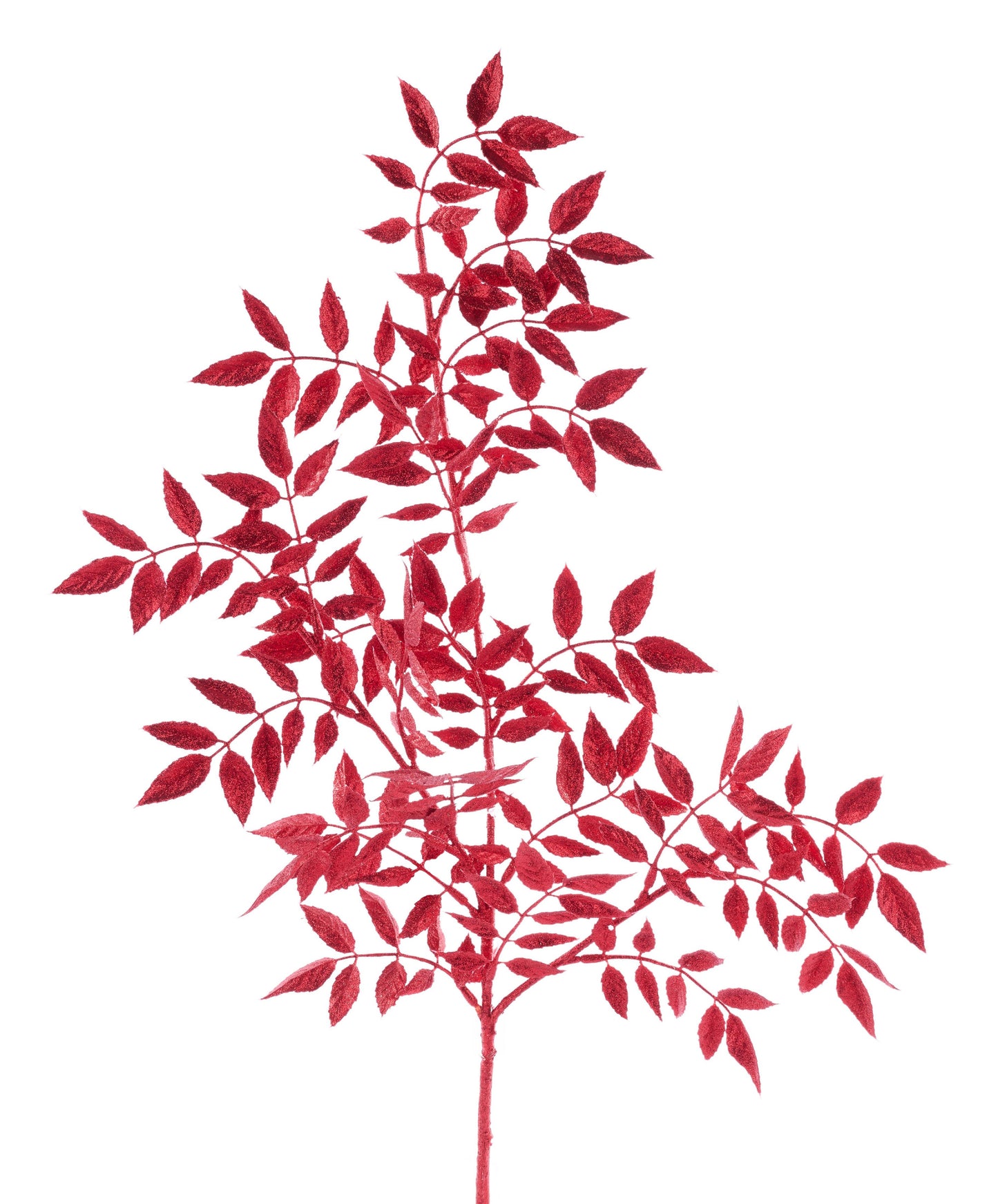 PF135624 29" Glitter White Ash Spray – Red – Christmas Floral Pick