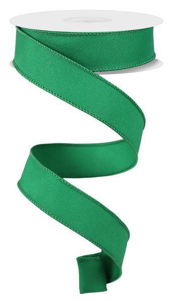 RGE720206 7/8" x 10yd Diagonal Weave Emerald Green