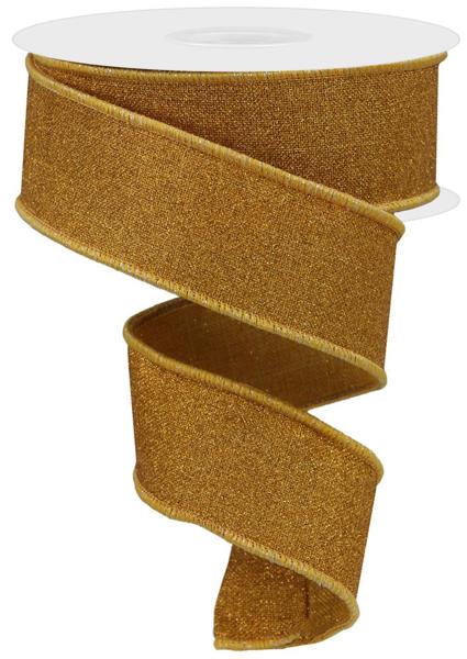 RGE138090 1.5" x 10yd Fine Glitter On Royal Mustard