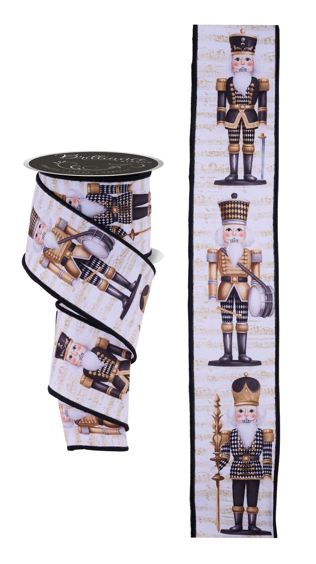 LS1224C6 2.5" x 10yd Nutcracker White/Gold/Black/Lt Skin