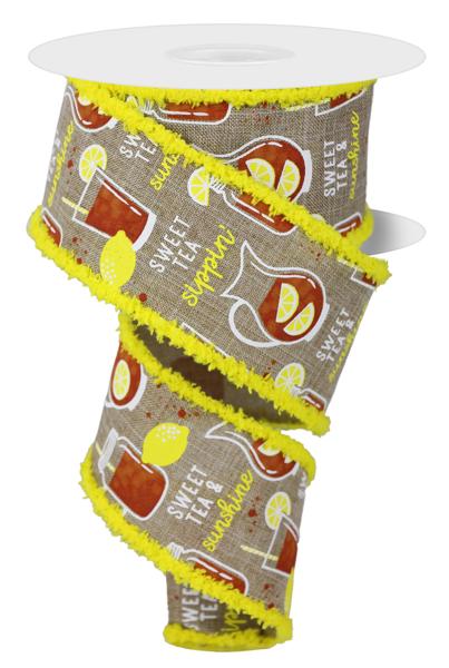RGA851101 2.5" x 10yd Sweet Tea On Royal/Drift Lt Bge/Wht/Ylw/Tan/Rst