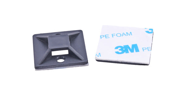 MT1089 1.125"Sq Cable Tie Mounting Squares Black