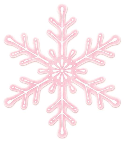 MD120073 12"H x 10.5"L Metal/Embossed Snowflake Pale Pink/White