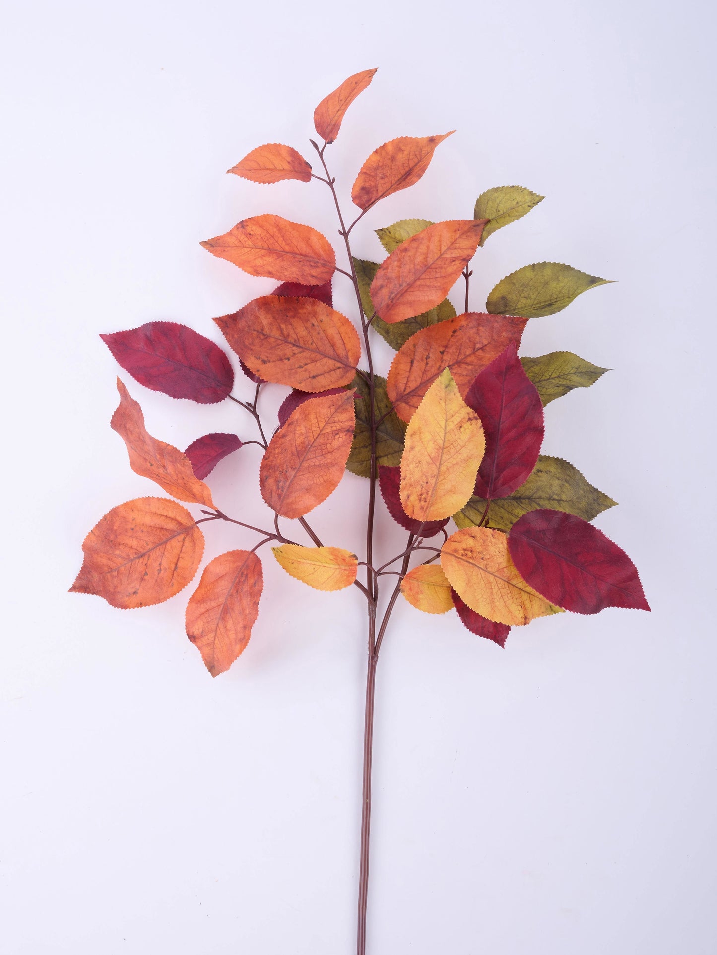 HA177395 22" Salal Leaf Spray – Rust/Brown/Olive – Fall Floral Pick