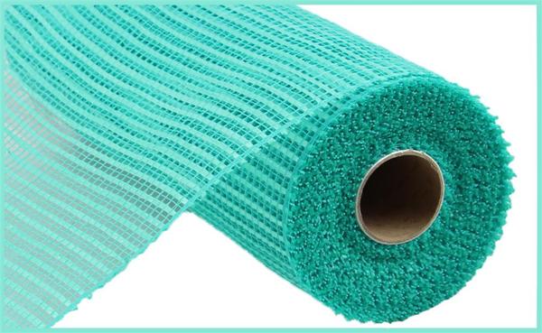 RE8900J3 10" x 10yd Horizontal Wide Stripe Mesh Light Teal