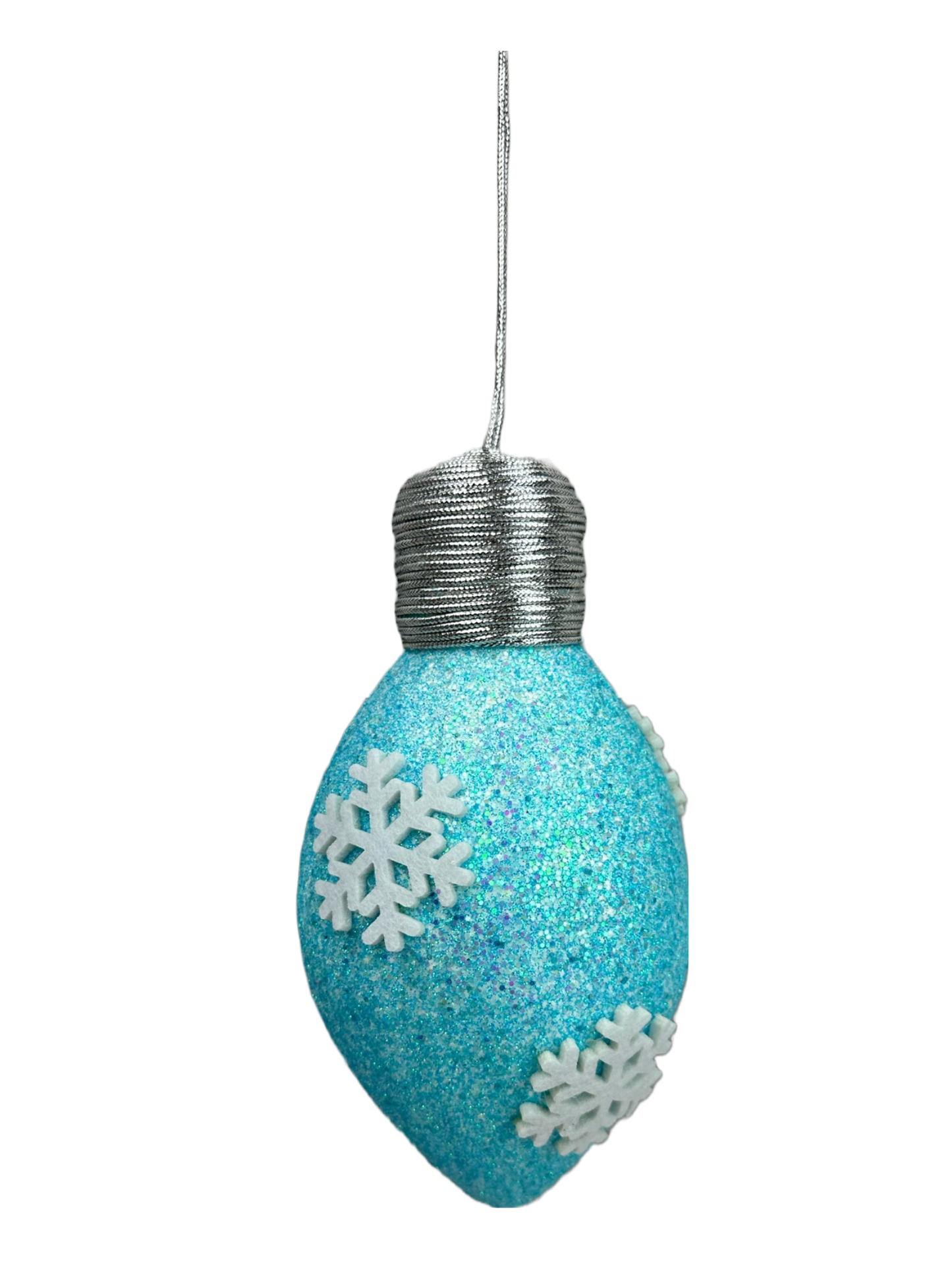 85711BL 7"Hx3"DIA Light Bulb Ornament Blue