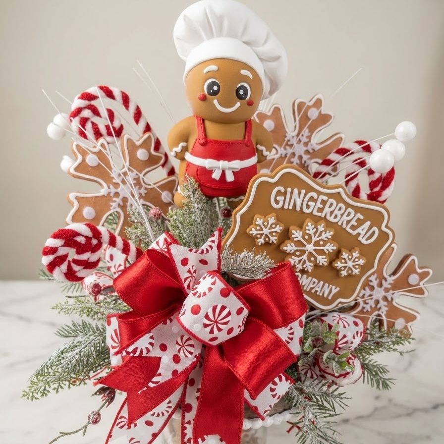 Gingerbread Tabletop Arrangement Class w/Julie Dec. 5th 11:00a.m. $69.00