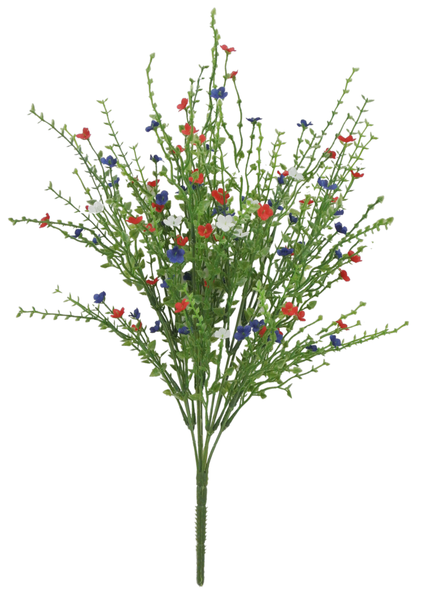82394RDWTBL 21" Plastic Flowering Bush Red/White/Blue