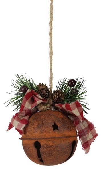 XY921030 3.5"Dia Decorated Jingle Bell Rust