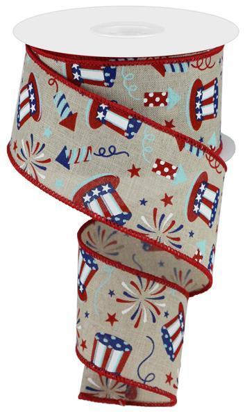 RGC116818 2.5" x 10yd Uncle Sam/Fireworks/Royal Lt Nat/Red/Blue