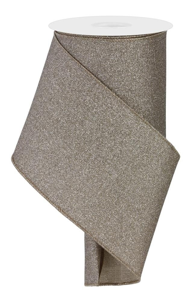 RGE138239 4" x 10yd Fine Glitter On Royal Taupe