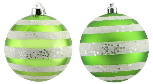 XH945669 100Mm Horizontal Stripe Ball Green/White