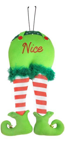 XC6132 18"H "Nice" Elf Bottom Decor Kit Lime/Emerald/Red/White