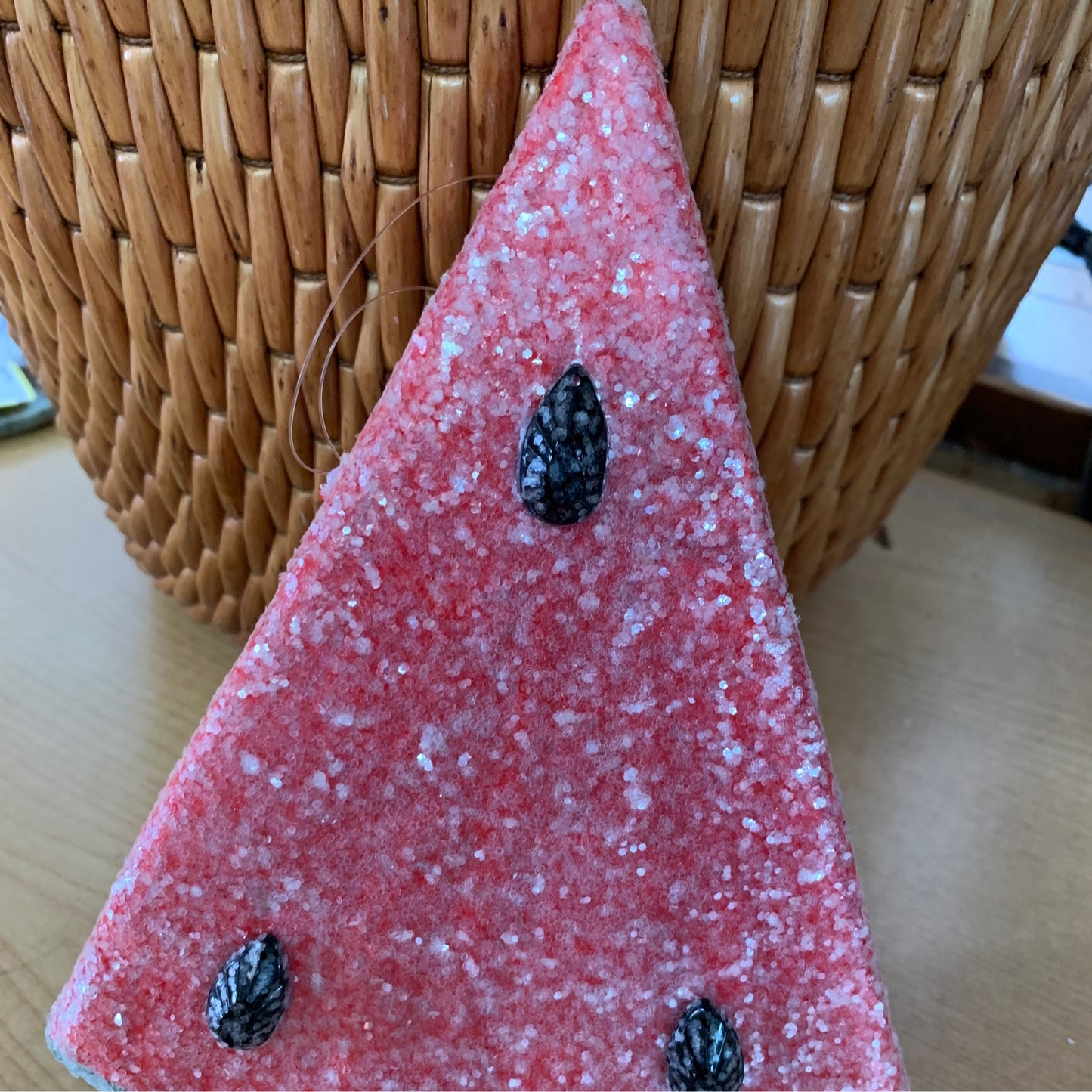 MS1622 7.25”Hx5.”L Watermelon Ornament