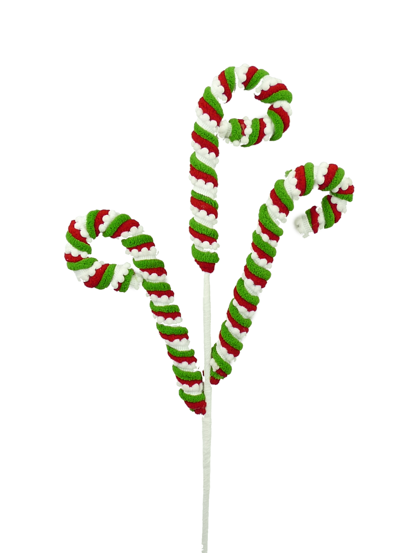84606RWG 22"H Peppermint Twirl Spray Red/White/Green