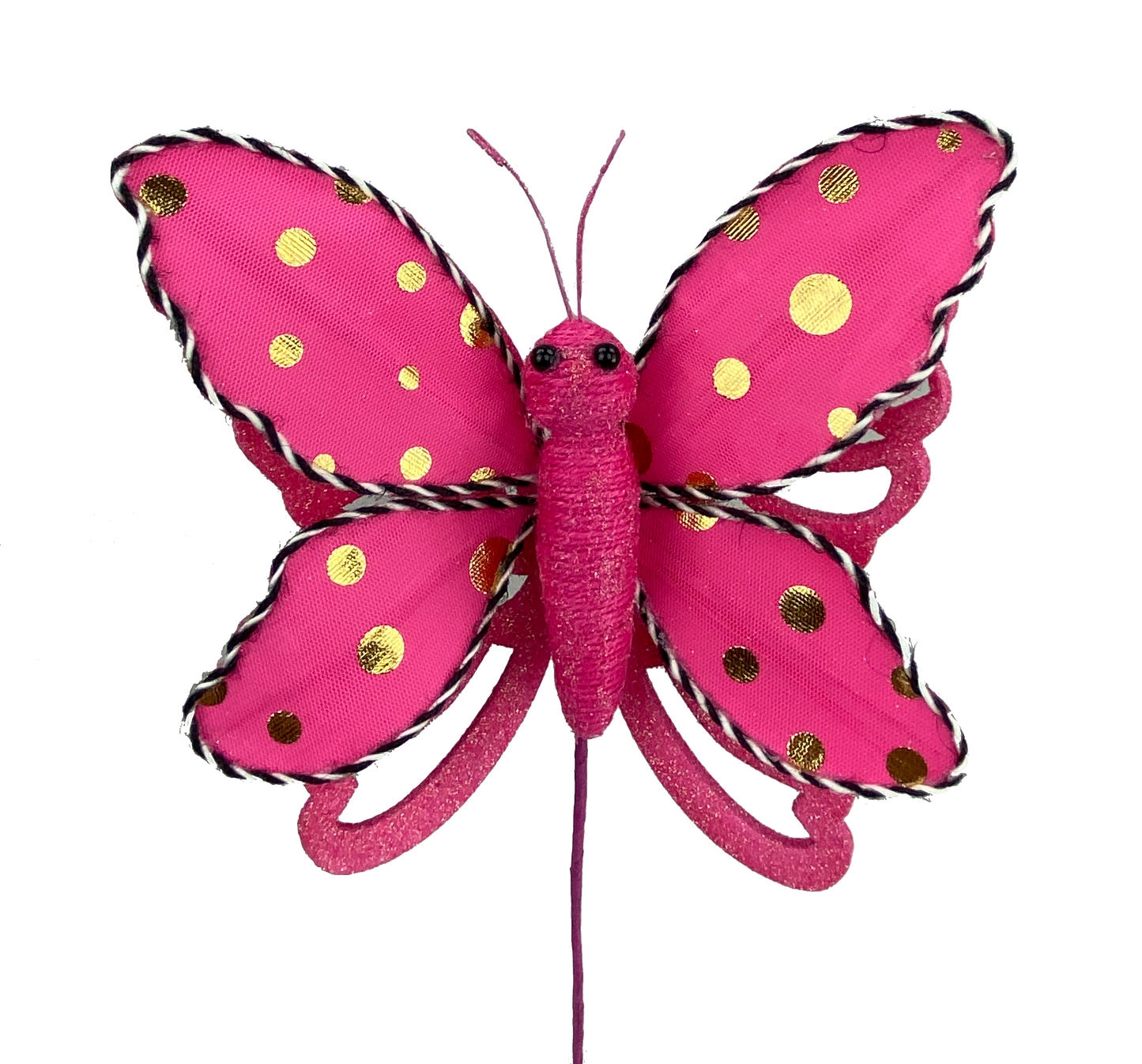 63111BT H13xW7 Polkadot Butterfly Pick Pink