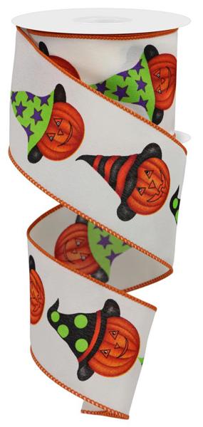 RGE1467C2 2.5" x 10yd Jack-O-Lantern/Witch Hat Crm/Grn/Prpl/Orn