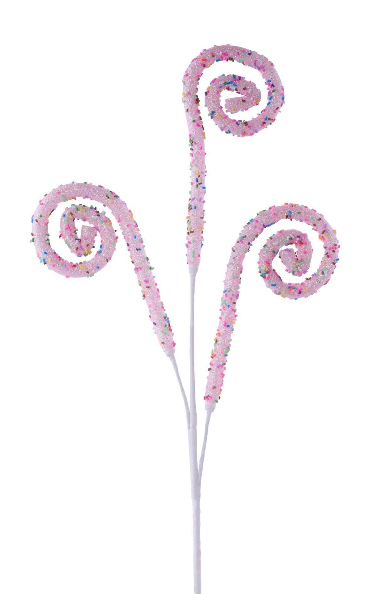 MN048515 29.5"L Glitter/Sprinkle Coil Spray Pink