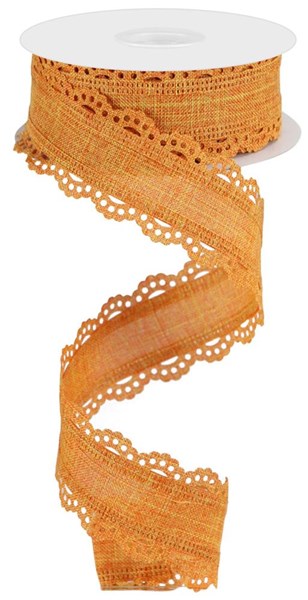 RGC13025T 1.5" x 10yd Scalloped Edge Royal Burlap Talisman