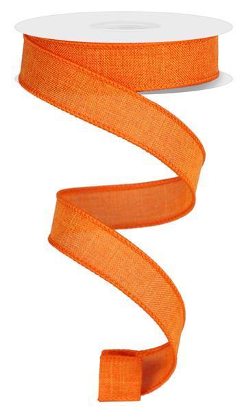 RG7278HW 7/8" x 10yd Royal Burlap New Orange