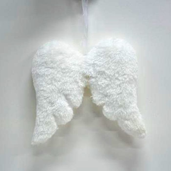 B386 6.75" X 6.25" X 1.25" Angle Wings White