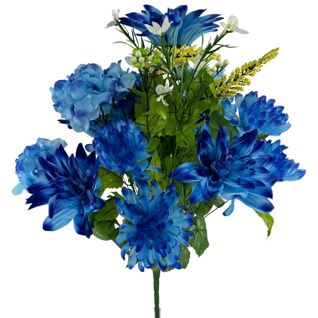 CS21723S-Blue Dahlia HydrangeaX24 Blue