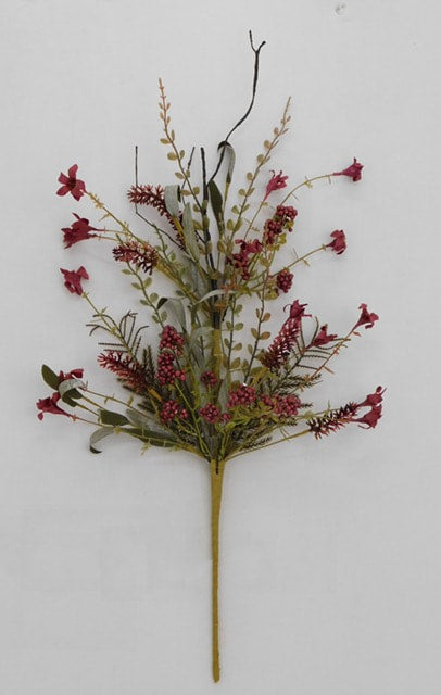 63048BG 24" Lavender Berry Spray, Twigs and Greenery Filler Spray Burgundy