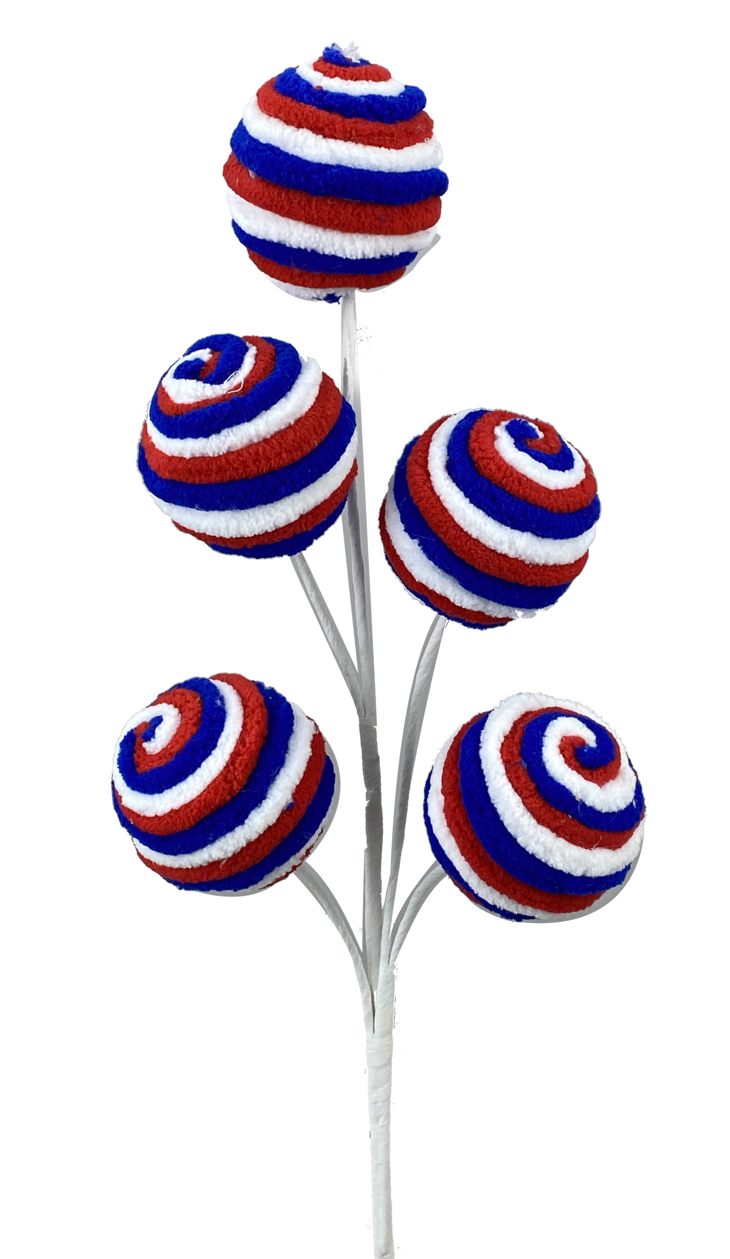 74189RWB 17"H Ball Pick Red/White/Blue