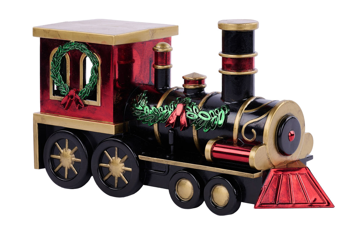 XC7256MK 14"L x 7.5"H Vp Train Engine Black/Red/Gold/Green