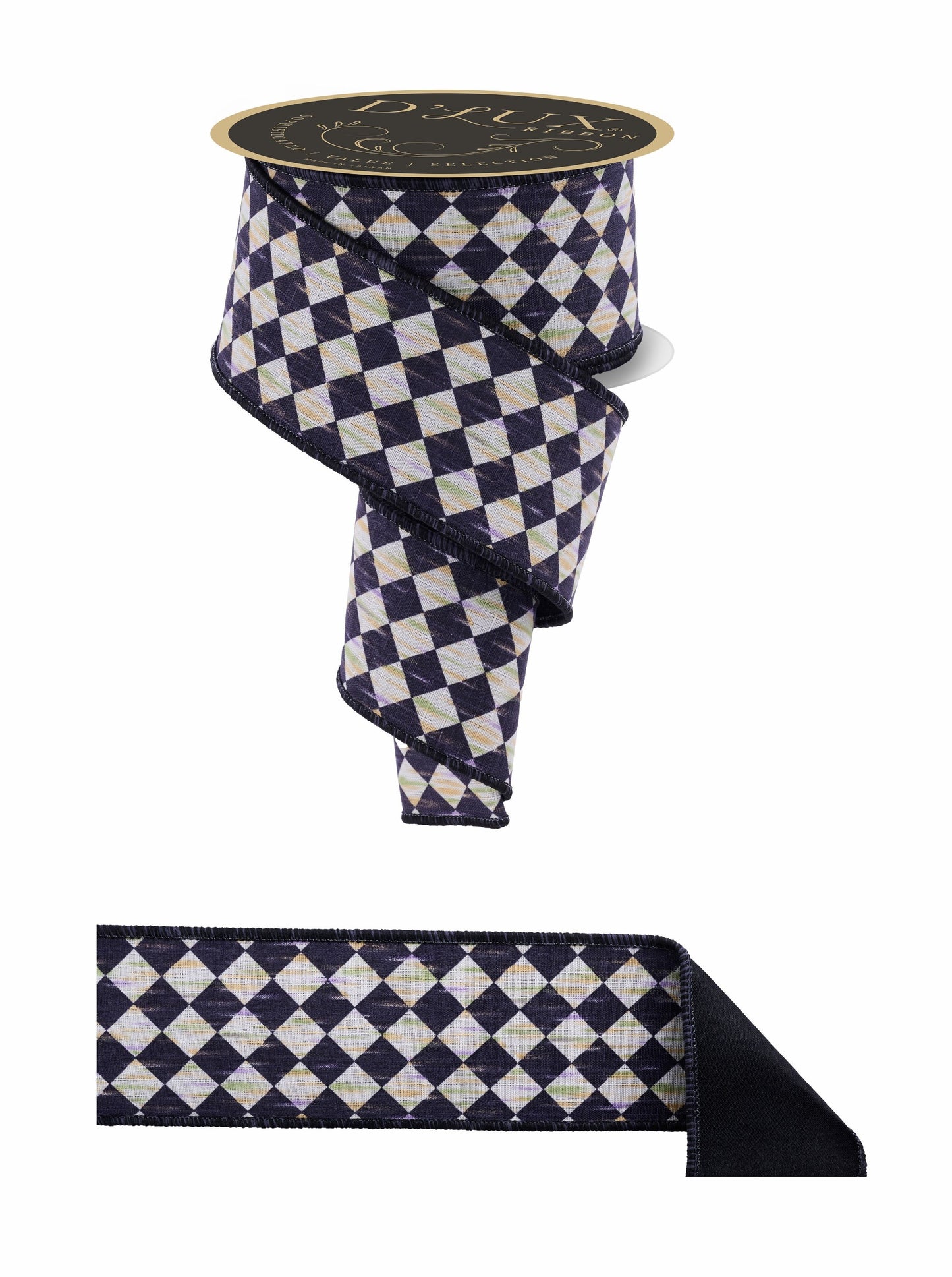 LX309002 2.5" x 10yd Antique Diamond/Fused Black/Cream