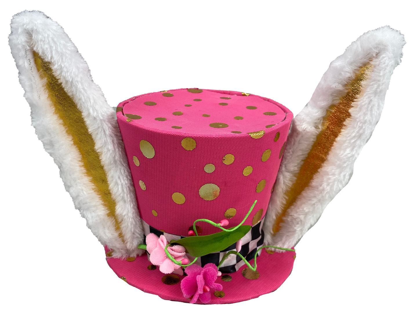 63113BT H8xDIA10 Polkadot Bunny Top Hat