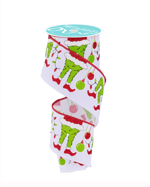 RGF1415 2.5" x 10yd Furry Elf Leg White/Red/Lime