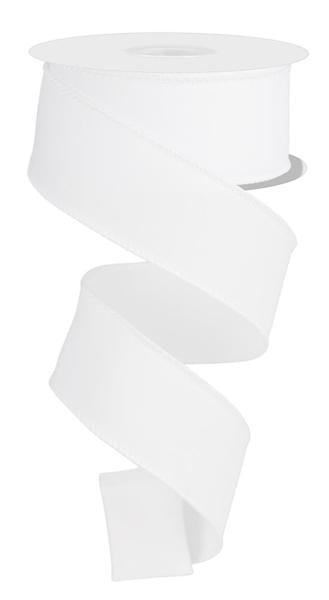 RGE120227 1.5" x 10yd Diagonal Weave Fabric White