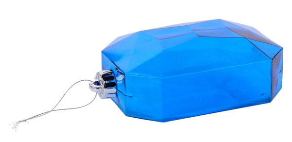 XJ544825 6.25"L x 4.25"W Rectangle Gem Ornament Royal Blue