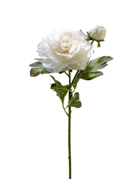 2245047CR    27" Peony Spray     Cream