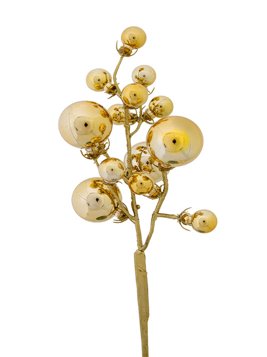 2826151GD   15" ORNAMENT BALL SPRAY    Gold
