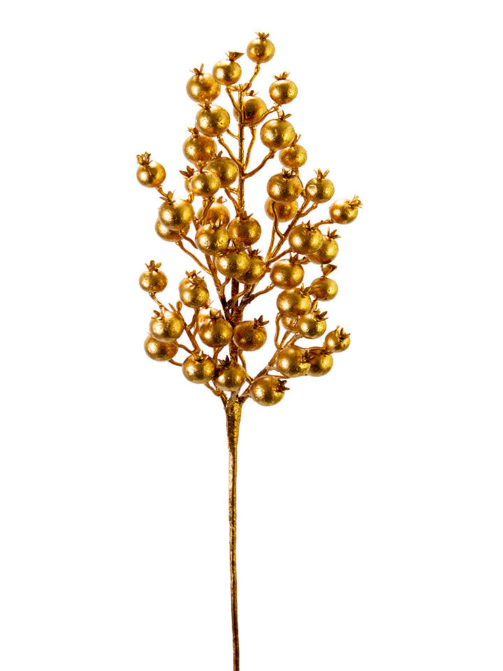 2827226GD   New 23" METALLIC BERRY SPRAY   Gold