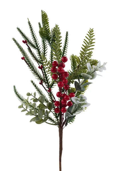 XV768424   16"L Mixed Pine/Eucalyptus/Berry Pick   Green/Red