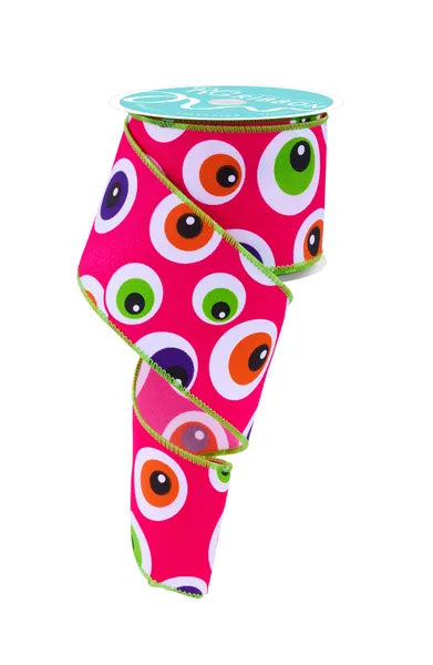 RGF148511   2.5" x 10yd Eyeballs   Hot Pink/Multi
