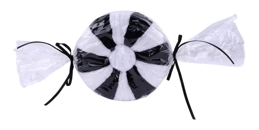 XC117080  11"Oal x 4.75"Dia Round Peppermint White/Black