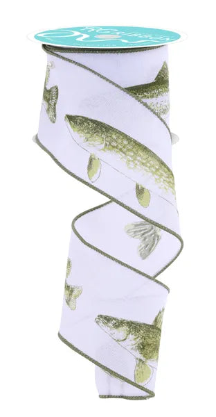 RGF161227    2.5" x 10yd Large Fresh Water Fish   White/Green